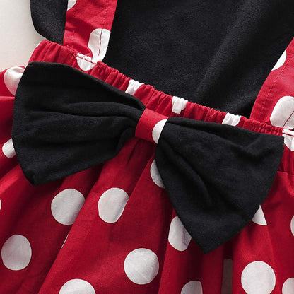 Polka Dots Tutu Costume for Baby Girl Princess 1St Birthday Party,Dress up W/Overall Suspender Skirt,Headband