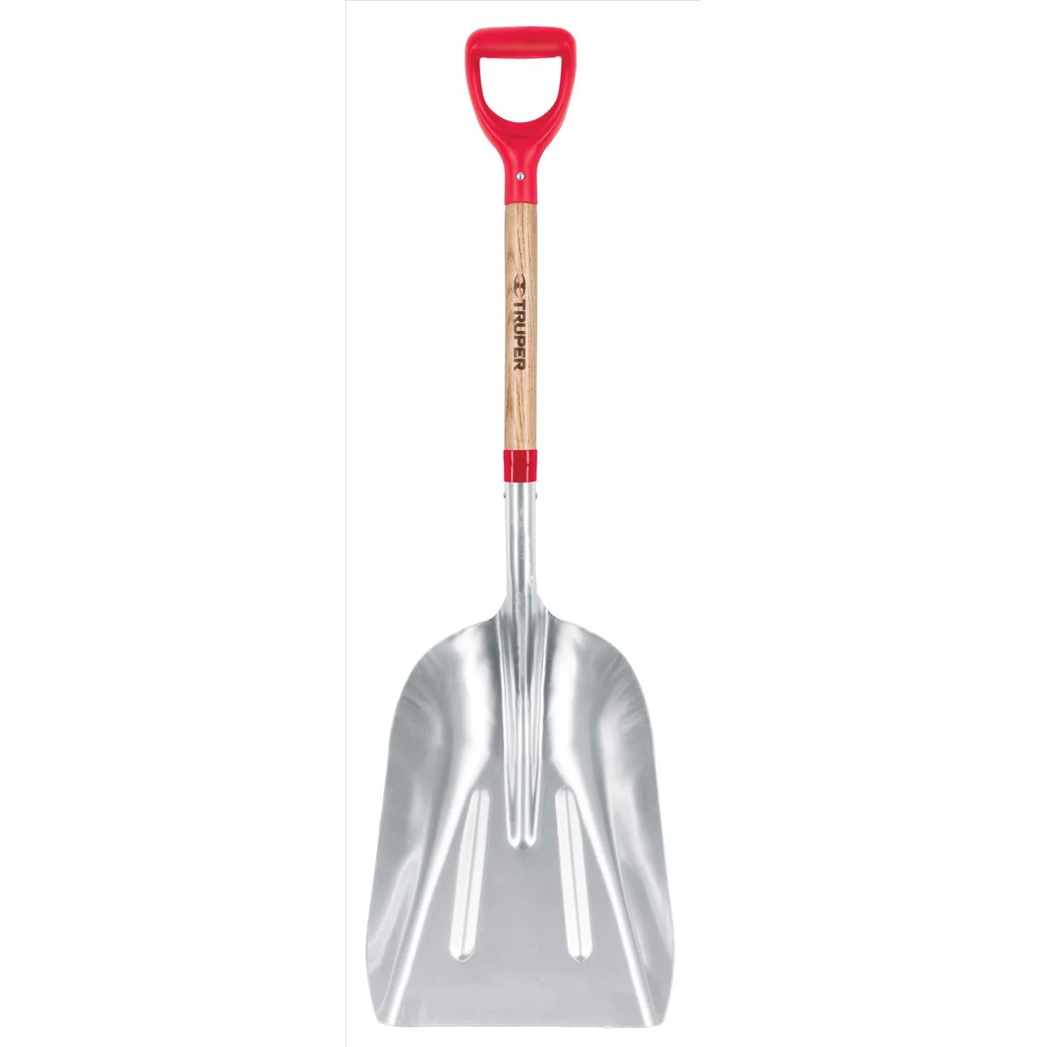 Tru-Tough 45 In. Aluminum Scoop Transfer Shovel with D-Grip and Wood Handle