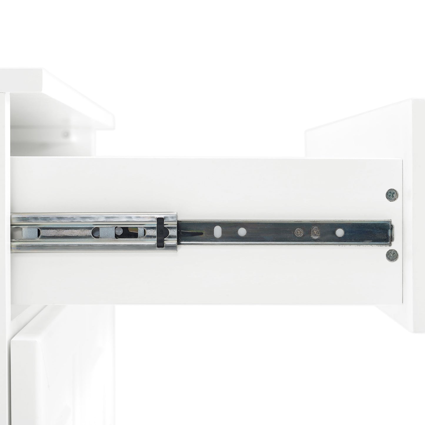 Stanton Wood Pantry with Glass Door in White (Set of 2)