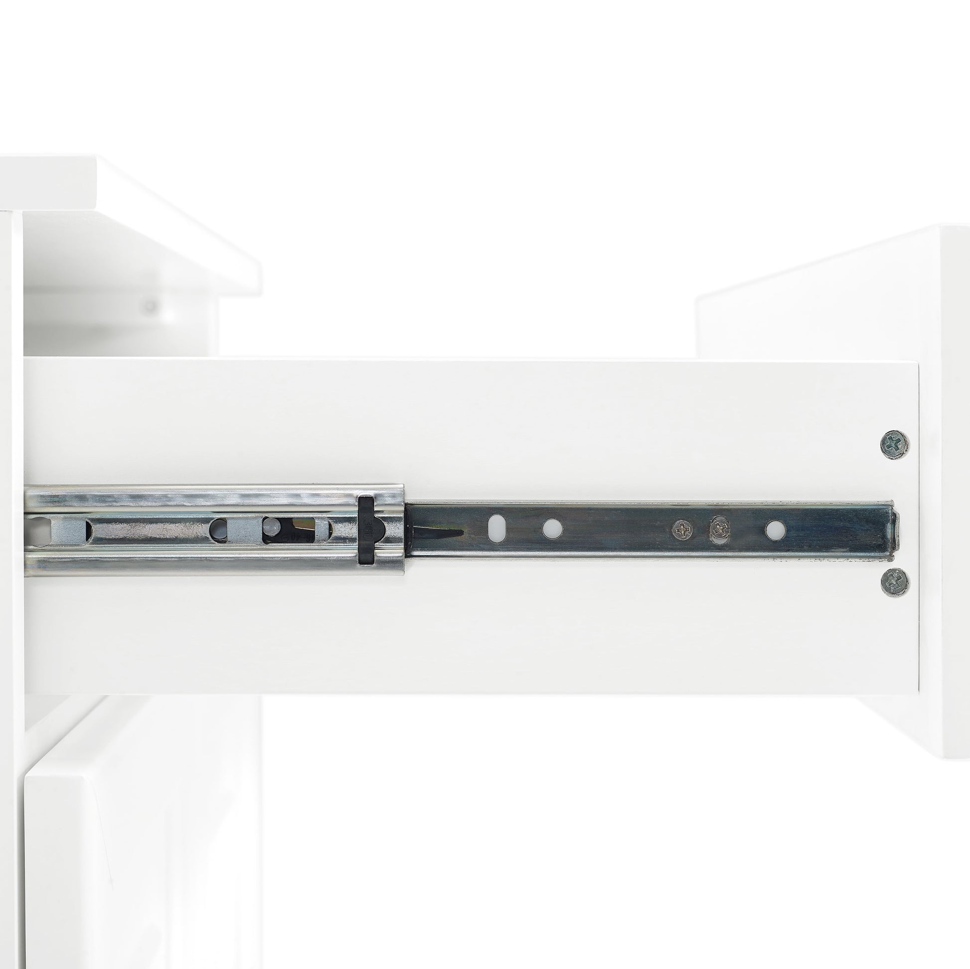 Stanton Wood Pantry with Glass Door in White (Set of 2)