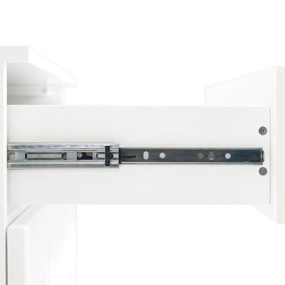 Stanton Wood Pantry with Glass Door in White (Set of 2)