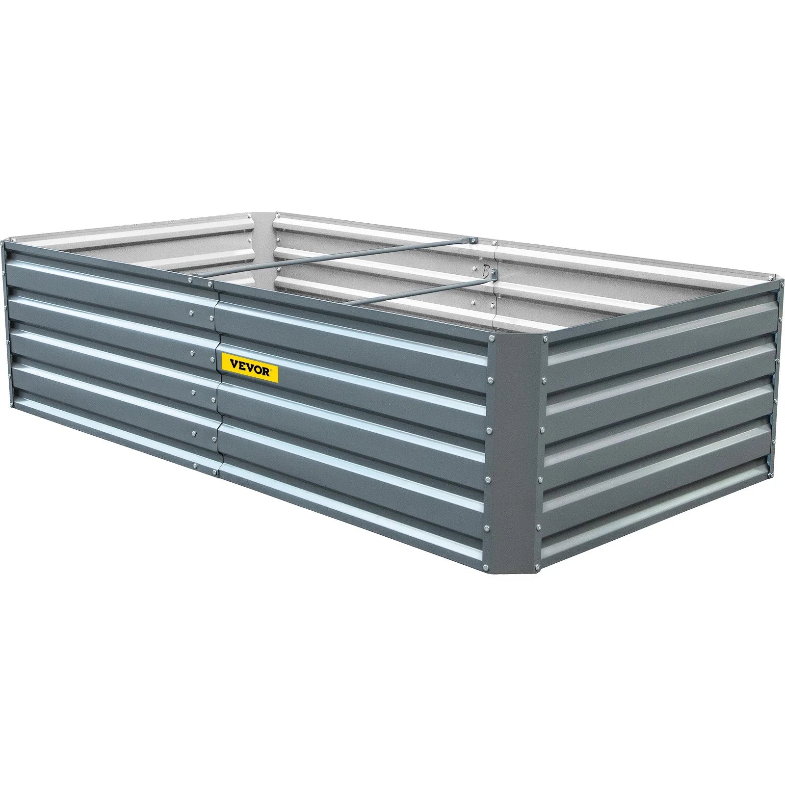 VEVOR Galvanized Raised Garden Bed, 80 X 40 X 19 Metal Planter Box, Gray Steel Plant Raised Garden Bed Kit, Planter Boxes Outdoor for Growing Vegetables,Flowers,Fruits,Herbs,And Succulents