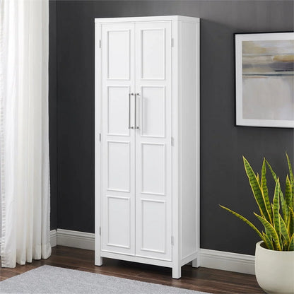 Cutler Modern Wood Storage Pantry in White