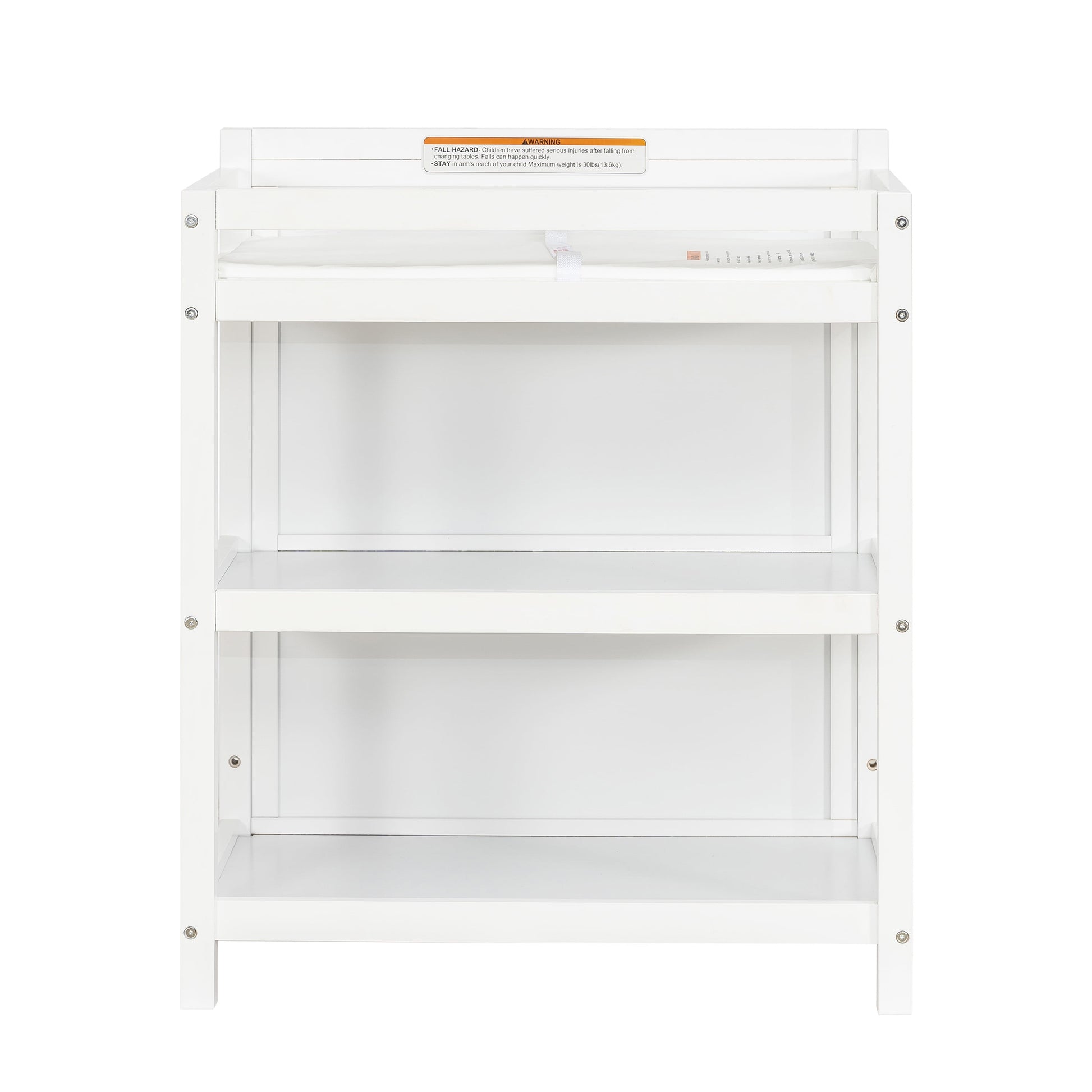 Milo 5 in 1 Convertible Crib and Changing Table with Free Changing Pad in White