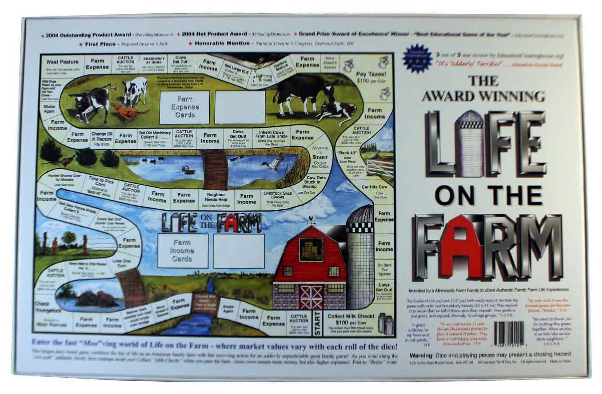 Life on the Farm, Board Game, Award-Winning Family Game