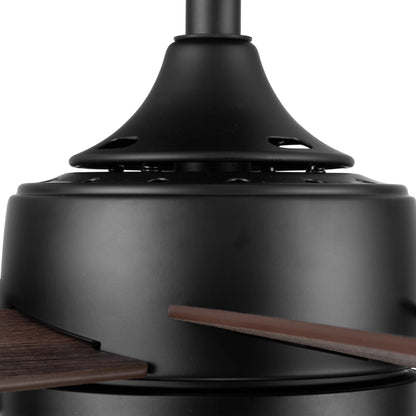 52" Pearce Modern Black Indoor Ceiling Fan with Light, Adjustable Color Temperature & Reverse Airflow