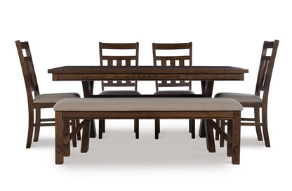 Gigi 6-Piece Upholstered Trestle Dining Set
