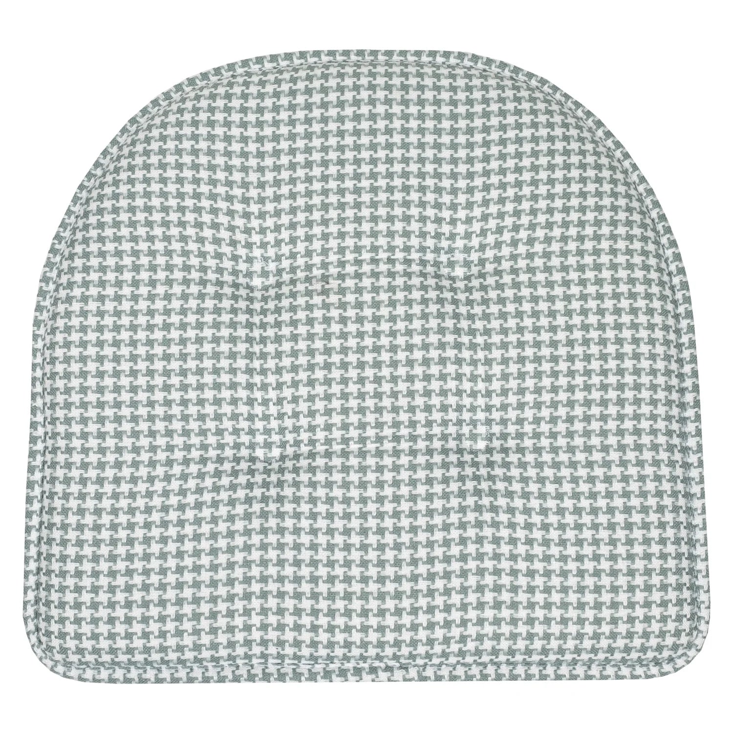 Houndstooth U-Shaped 16 X 17 Memory Foam Chair Pad Pistachio 2 Pack