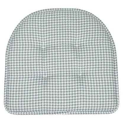 Houndstooth U-Shaped 16 X 17 Memory Foam Chair Pad Pistachio 2 Pack