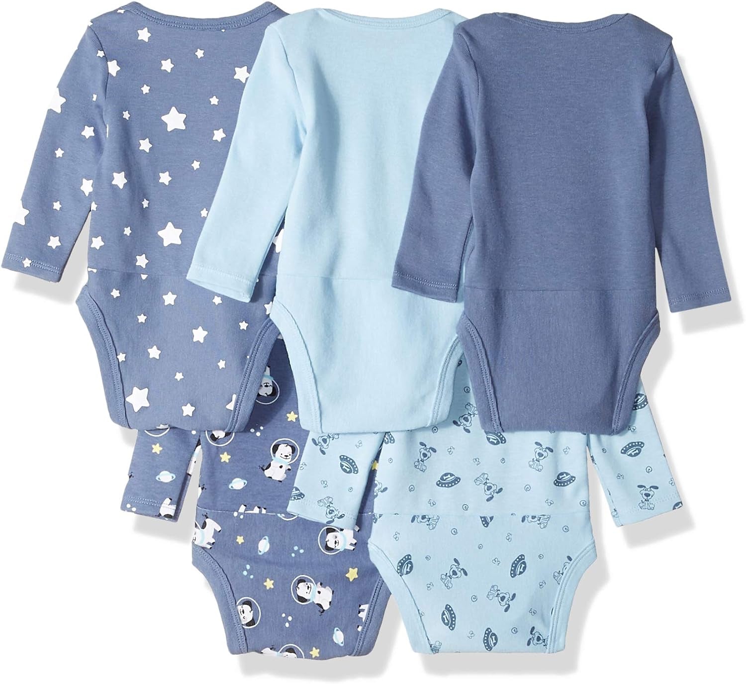 Baby and Toddler Ultimate Flexy Long Sleeve Bodysuit (5 Pack)