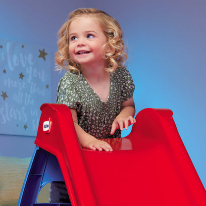Light up First Slide Indoor Outdoor Playground Slide, Folding Easy Storage, Red, Blue, Kids Toddlers Boys Girls, 18 Months to 6 Years