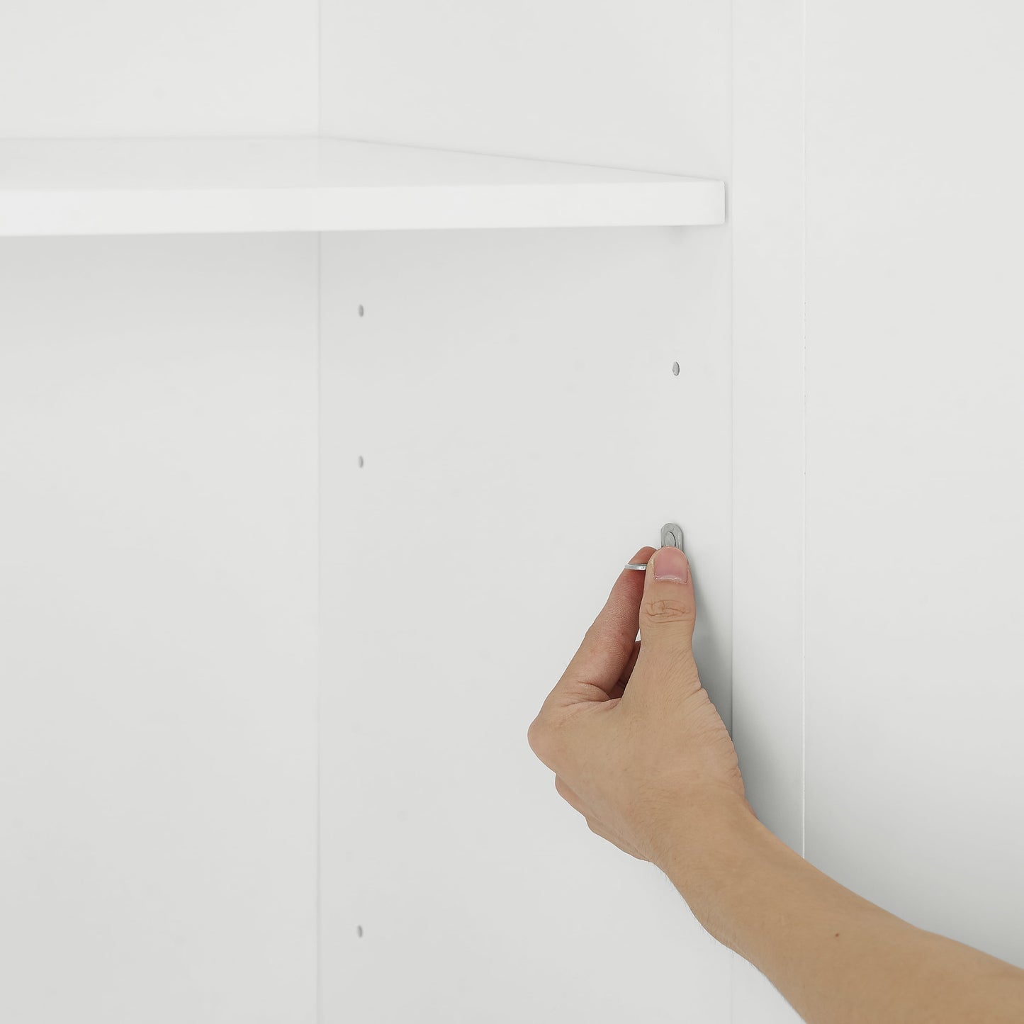 Stanton Wood Pantry with Glass Door in White (Set of 2)