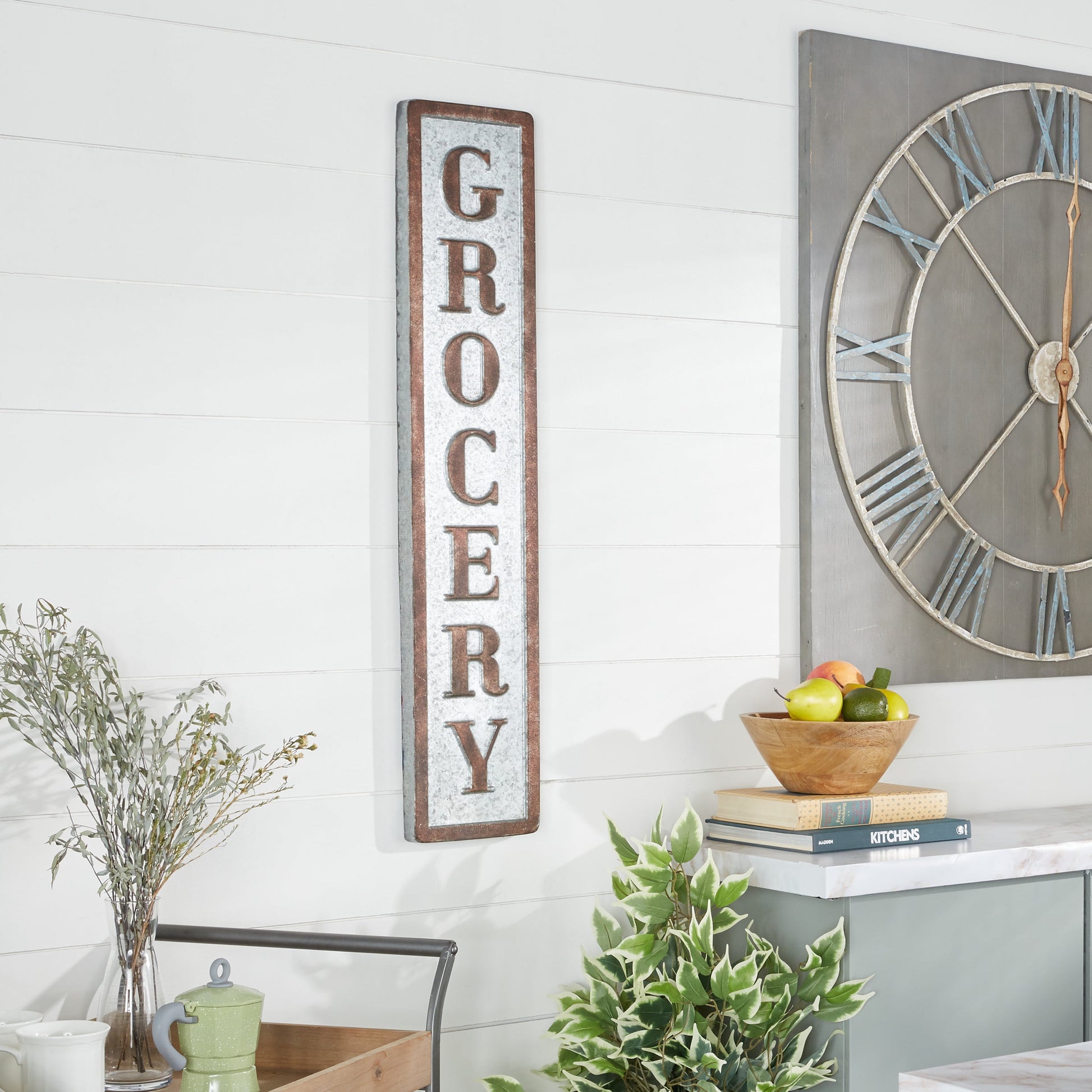 Indoor Brown Metal Farmhouse Sign Wall Decor