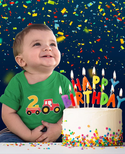 Farm Tractor 2Nd Birthday Shirt Gifts for 2 Years Oid Boys Girls Bday Party Toddler Kids T-Shirt