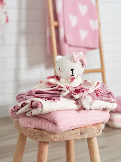 by Gerber Baby & Toddler Girl or Boy Plush Security Blanket, Pink Bear