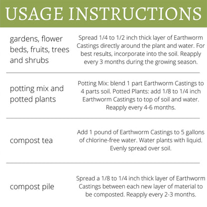 Earth Science Growth Essentials Organic Earthworm Castings 4 Lb