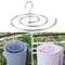Save Space Stainless Steel Blanket Hanger round Spiral Quilt Sheets Hanger Rotating Drying Rack Home Storage