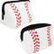 2PCS Baseball Print Makeup Bag Sports Ball Pattern Cosmetic Bag Lightweight Portable Travel Pouch Large Capacity Waterproof Neoprene Bag with Zipper for Sport Lover, 9.45 X 5.12 X 3.74 Inch