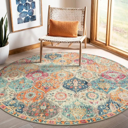 5'X7' Area Rug for Living Room Non-Slip Moroccan Indoor Washable Rug Ultra-Thin Foldable Soft Carpet Floral Accent Throw Rug for Kitchen Entryway Bathroom Bedroom Office Carpet,Grey
