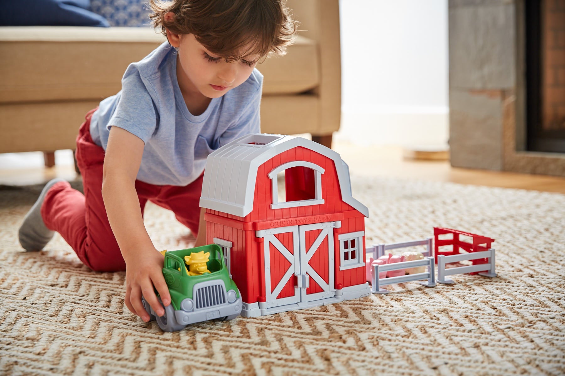 Farm Playset, 100% Recycled Plastic, for Unisex Child Ages 2+