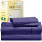 Softest 100% Cotton Sheets, Full Size Sheet Sets, 400 Thread Count Sateen Bedding, Deep Pocket Sheets, Cooling Sheets, Full Size Sheets, Breathable Bed Set (Dark Purple)