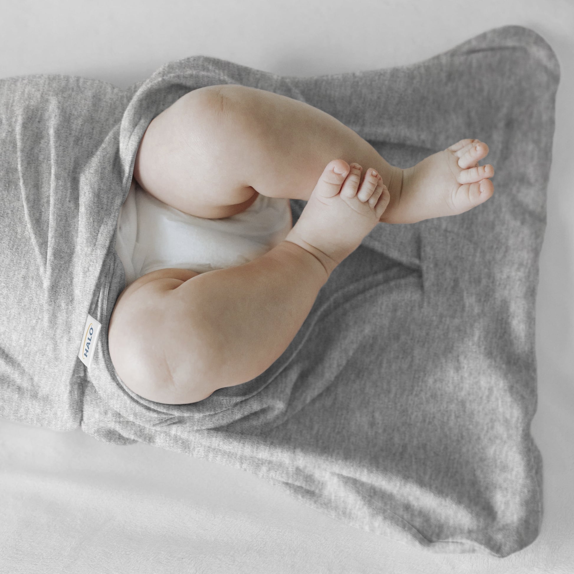 Halo® Sleepsack® Swaddle, 100% Cotton, Heather Gray, Newborn, Unisex, 0-3 Months