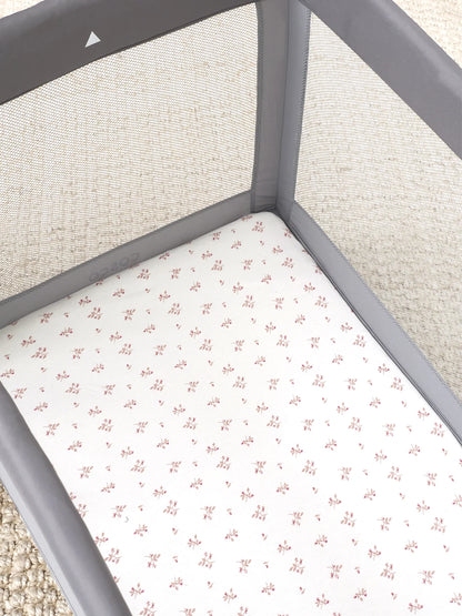 by Gerber Baby & Toddler Girl Ultra Soft Playard Sheet, Ivory Flowers