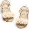 Toddler Girls Sandals Soft Rubber Flats Summer Baby Flower Girl Shoes.