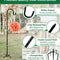 Adjustable Outdoor Shepherd Hook Stand with 5 Prong Base, 60 Inches Tall 3/5 in Thick, Shiny Black (2 Packs)