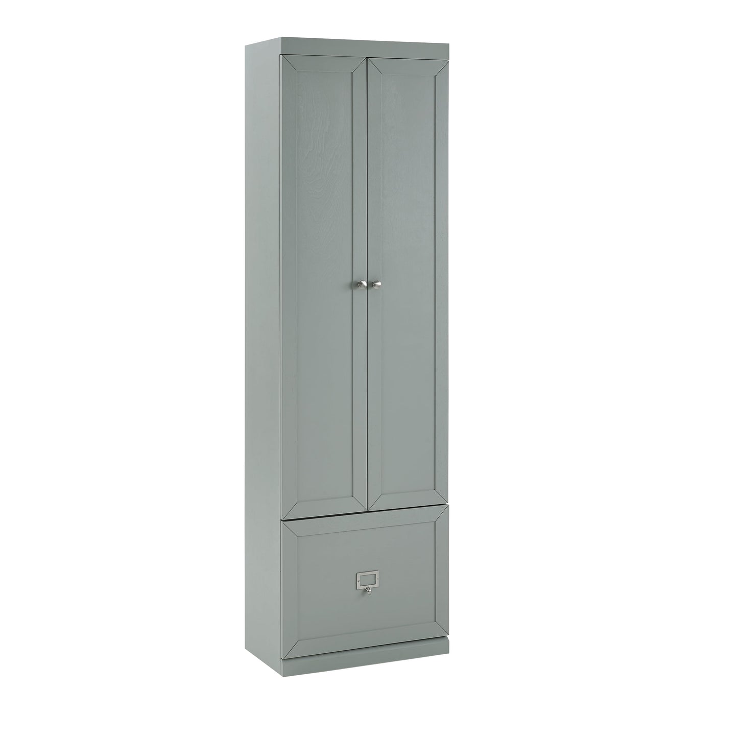 Harper Modern Wood/Metal Pantry Closet in Gray