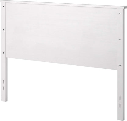 Farmhouse Style Wood Panel Headboard in Gloss White - Queen Size