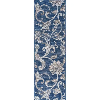 Madison Floral Gray 6 Ft. round Indoor Area Rug