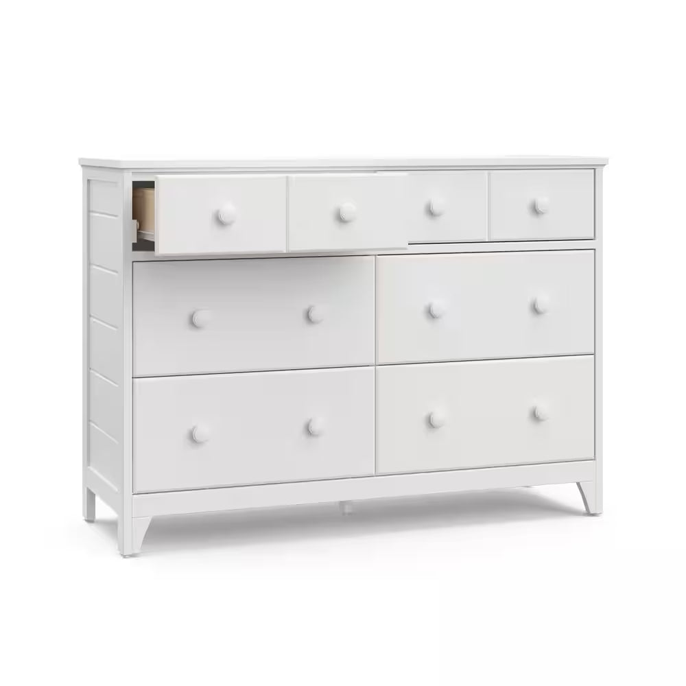 Moss 6-Drawer White Dresser