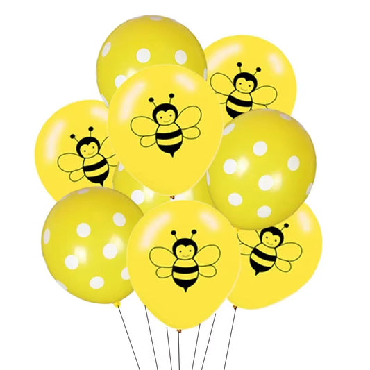Bumble Bee Themed Happy Bee Day Balloons Happy Birthday Banner Honey Bee Party Decoration Cake Topper Baby Shower Party Supplies