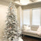 Pre-Lit Warm White 1600 LED Lights Mountain Pine Snow Flocked Artificial Christmas Tree, 12'