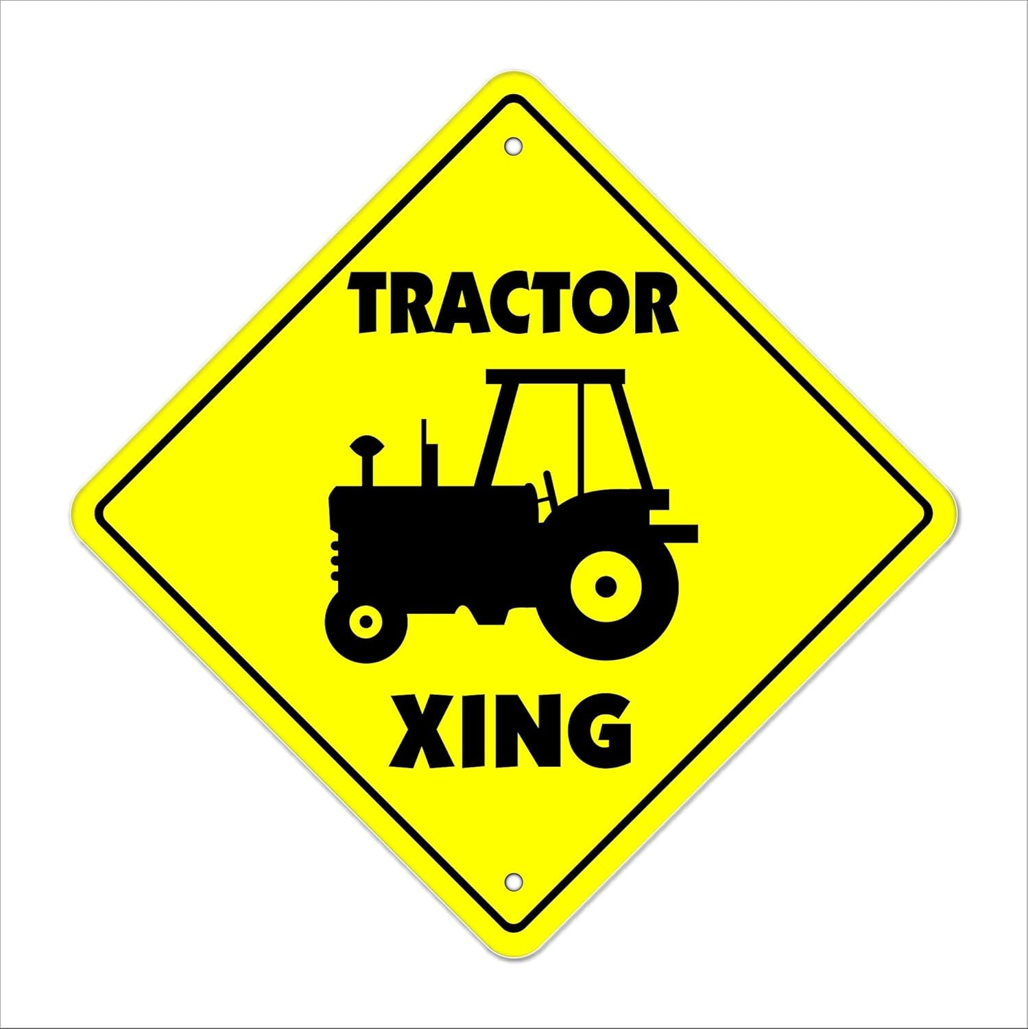 Tractor Crossing Sign Zone Xing | Indoor/Outdoor | 12" Tall New Farmer Case Cat Farm Trailer Combine Equipment