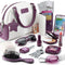 Play Purse for Girls and Toddlers - Realistic Purse and Complete Set of Pretend Play Accessories Including Toy Phone, Wallet, Credit Cards, Keys, Makeup for Role Playing Ages 3 4 5 6 7 8 Years and Up