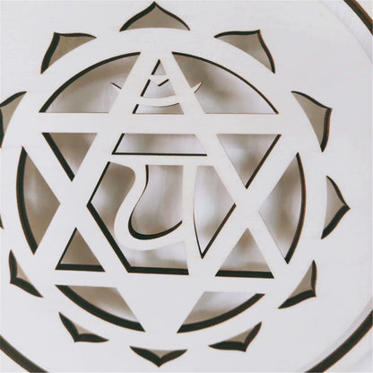 Healing Wall Art Decoration 7 Rings Wooden Home Wall Hanging Decor Wood Plate Pendant Ornament Gift