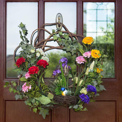 22 In. Artificial Spring Floral Wreath