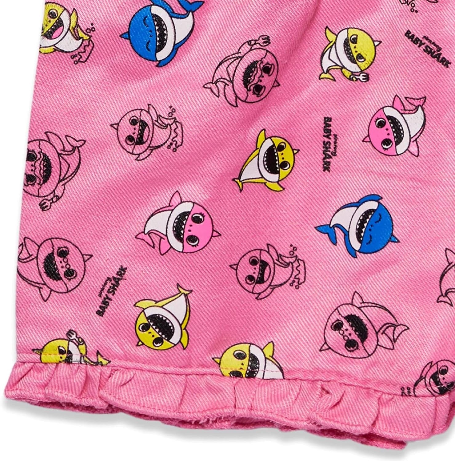 Baby Shark Girls Graphic T-Shirt and Shorts Outfit Set Infant to Little Kid