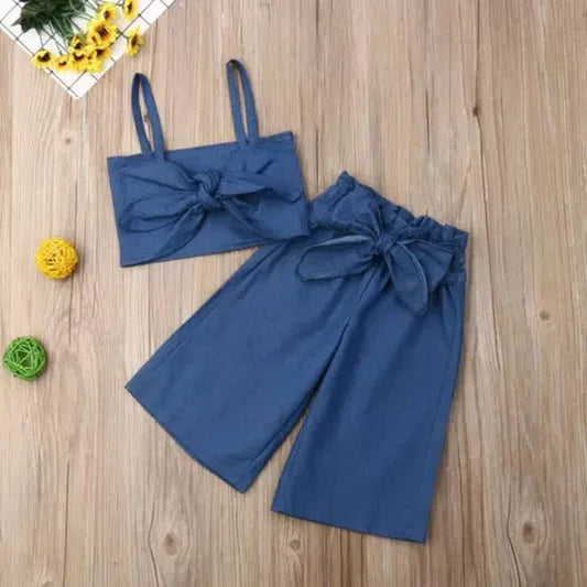 Infant and Little One Denim Overalls Set