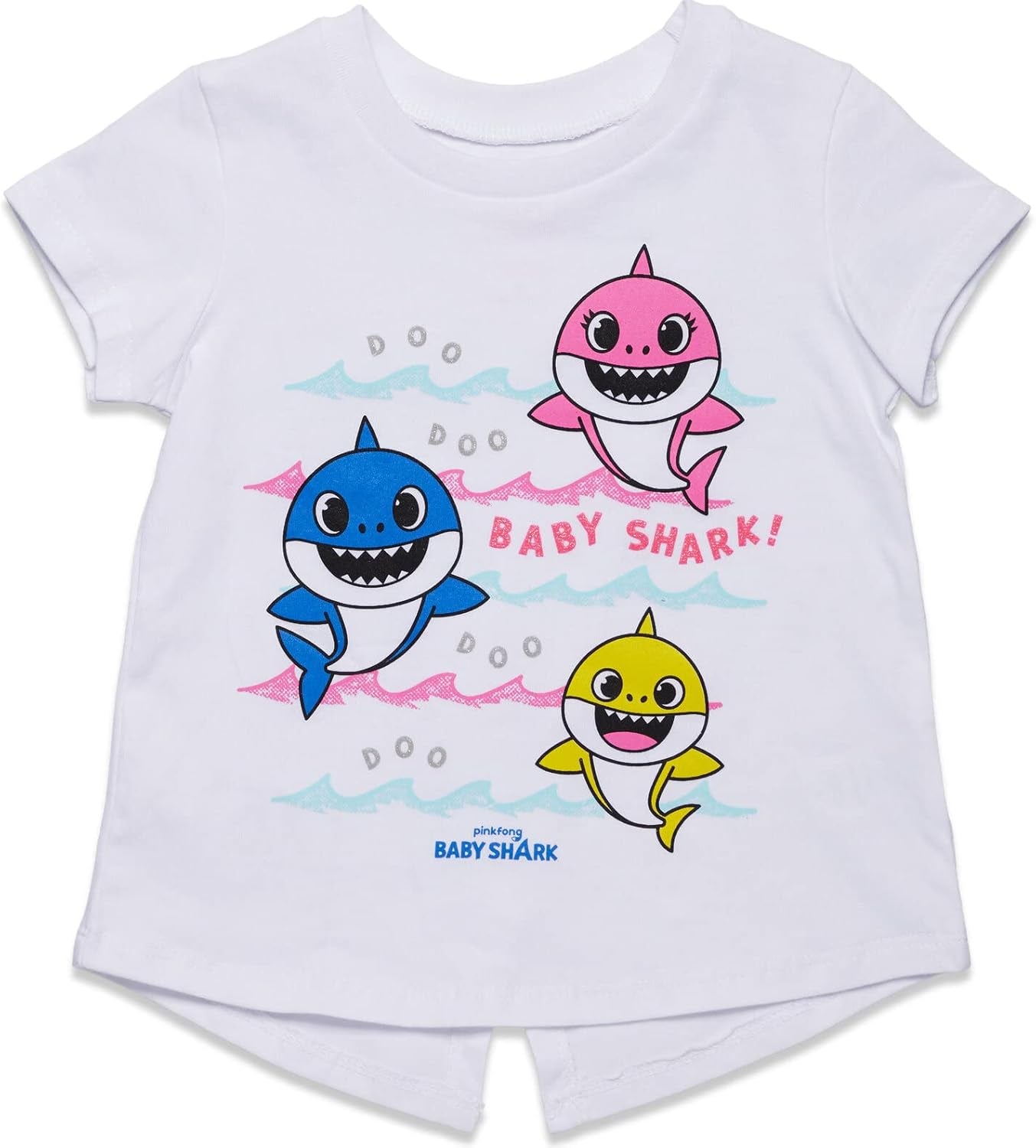 Baby Shark Girls Graphic T-Shirt and Shorts Outfit Set Infant to Little Kid