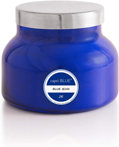 Signature Jar Candles - Long Lasting Soy Wax Blend - Luxury Tropical Scented Candles - Comes in Blue Decorative Glass Jar (Havana Vanilla, 8 Oz)