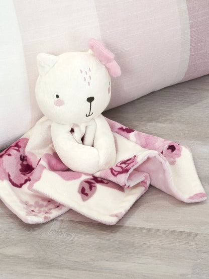 by Gerber Baby & Toddler Girl or Boy Plush Security Blanket, Pink Bear