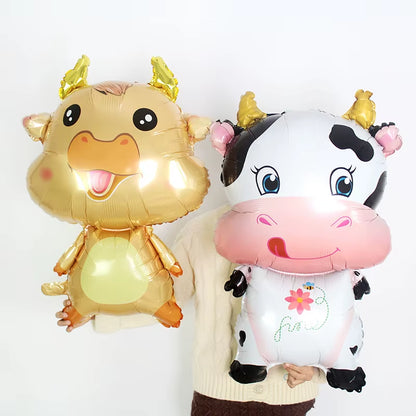 Cartoon Animal Foil Balloons Gold Cows Balloon Milk Cow Air Balloon Birthday Party Decorations Kids Inflatable Toys