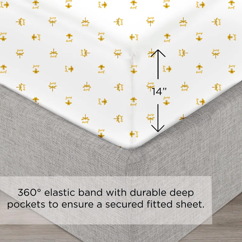 Juicy Couture Bee Design Soft Microfiber Sheet Set
