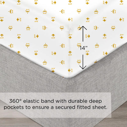 Juicy Couture Bee Design Soft Microfiber Sheet Set