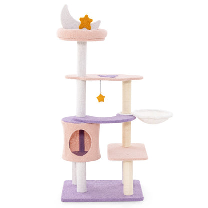 Multi-Level Cat Tower with Sisal Covered Scratching Posts for Small Cats