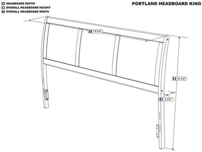 Portland Headboard King Walnut