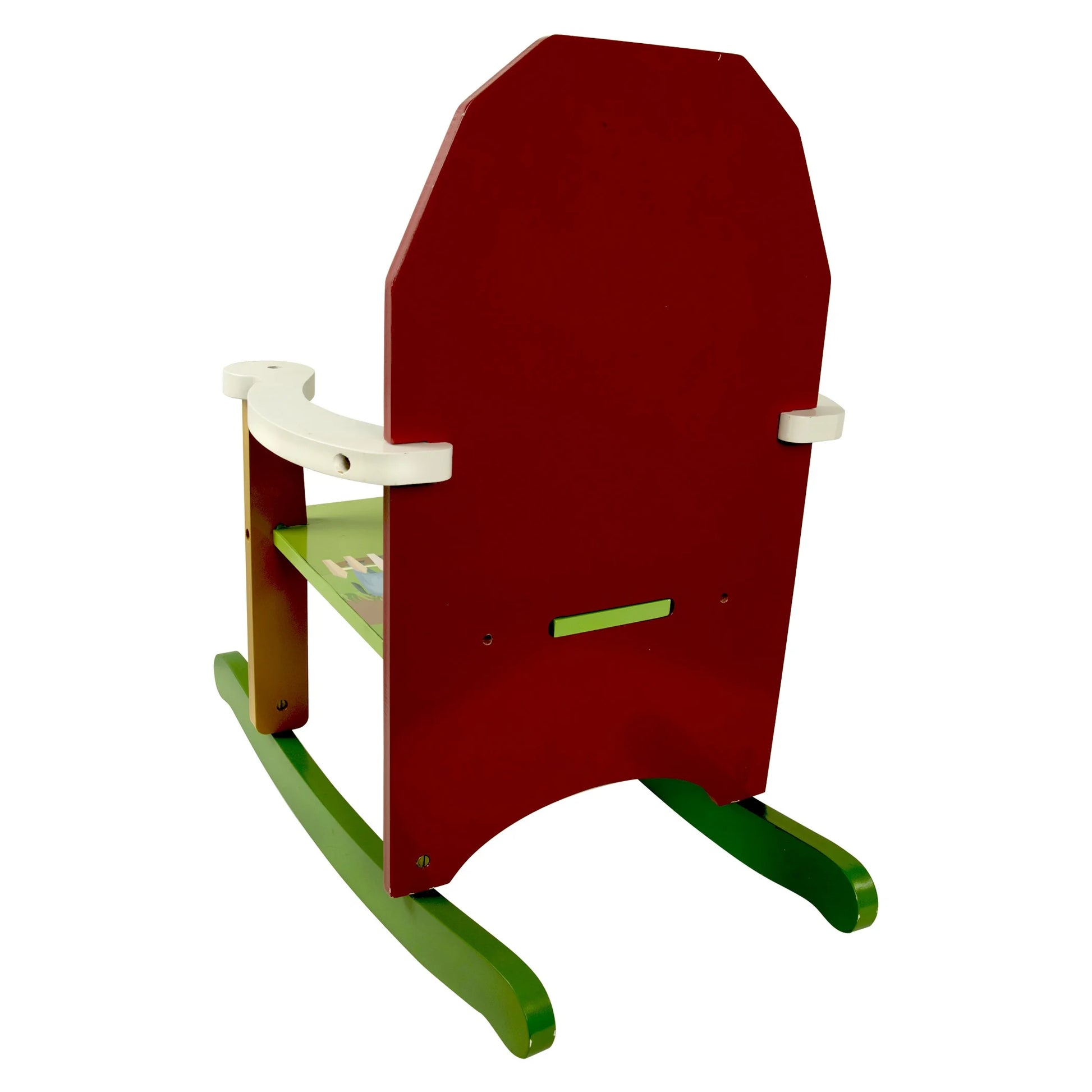 Wood Farm Themed Rocking Chair - Multi Color, Painted Finish. for Ages 1 to 5 Years